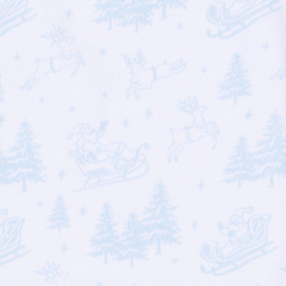 Holiday Toile Pajamas - Light Blue