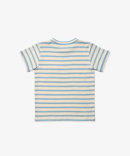 Organic Willie Tee - Dusty Blue Stripe