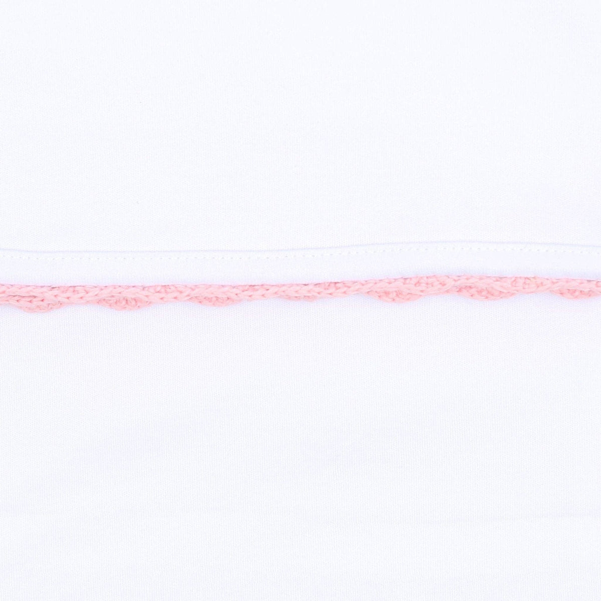 James Crochet Trim Footie - Pink