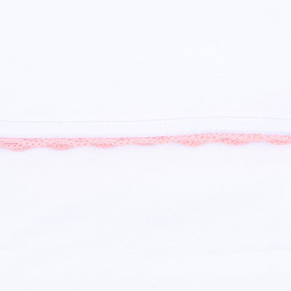 James Crochet Trim Footie - Pink