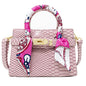 Pink Crocodile Scarf Handbag
