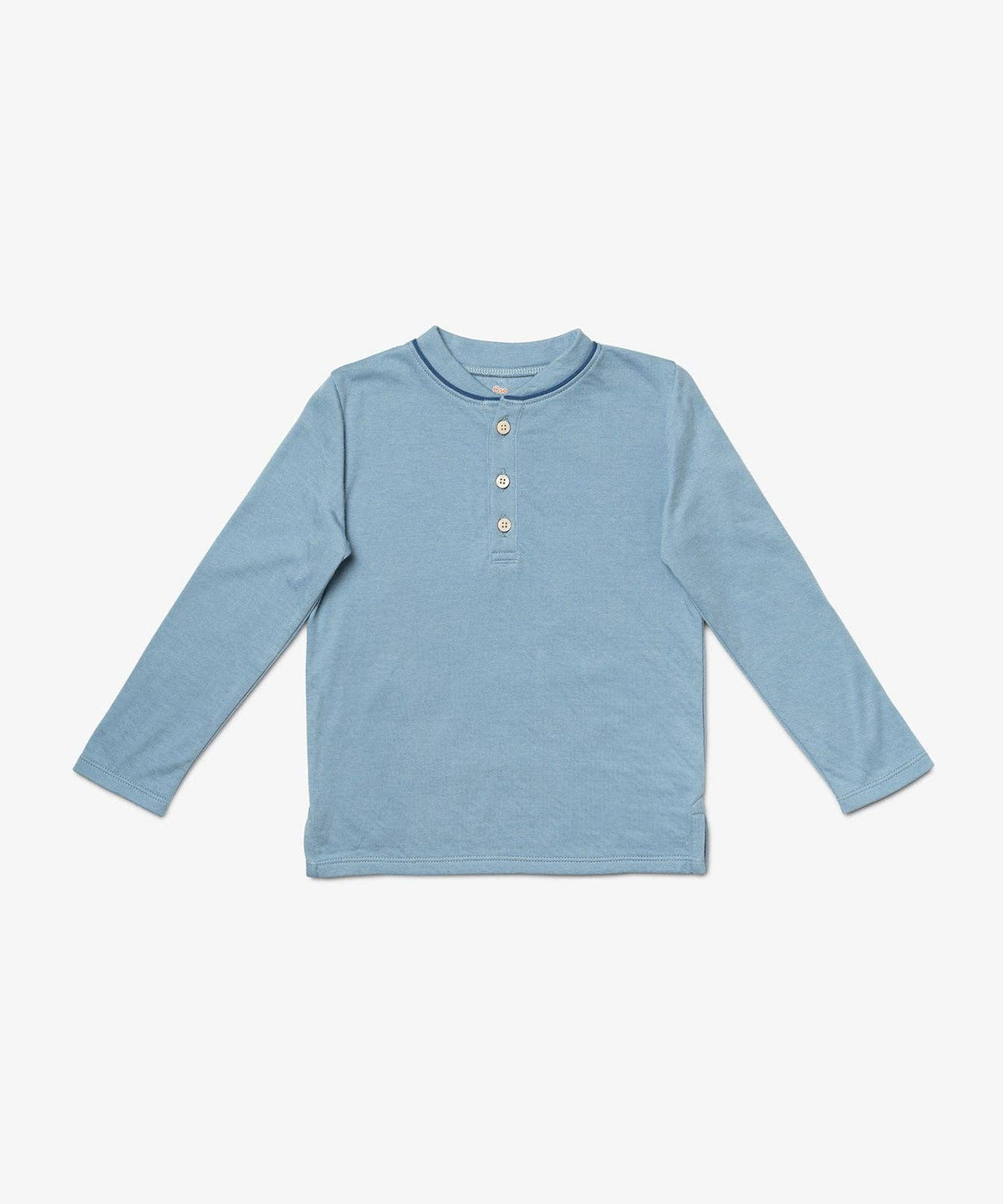 Organic Henry Tee - Dusty Blue