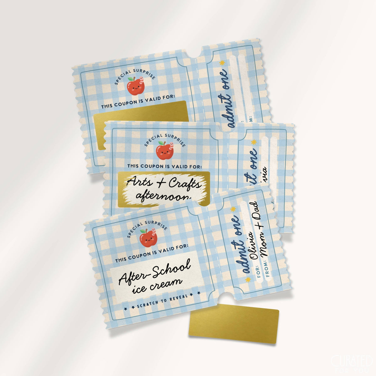 Scratch-Off Reward Coupons for Kids