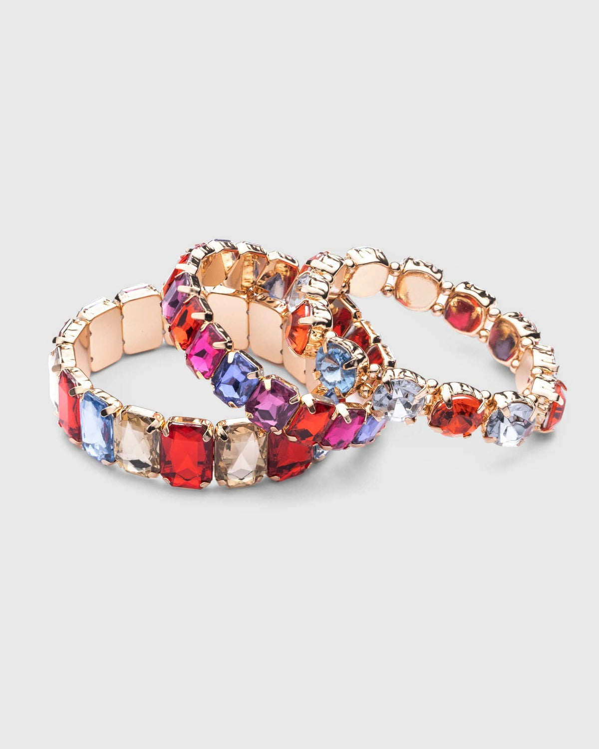 Rainbow Gem Bracelet Set