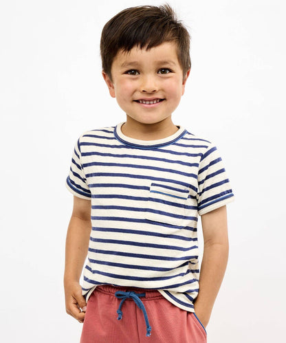 Organic Willie Tee - Navy Stripe