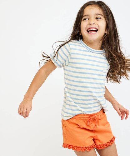 Organic Willie Tee - Dusty Blue Stripe