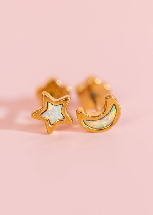 Opal Moonbeam Studs