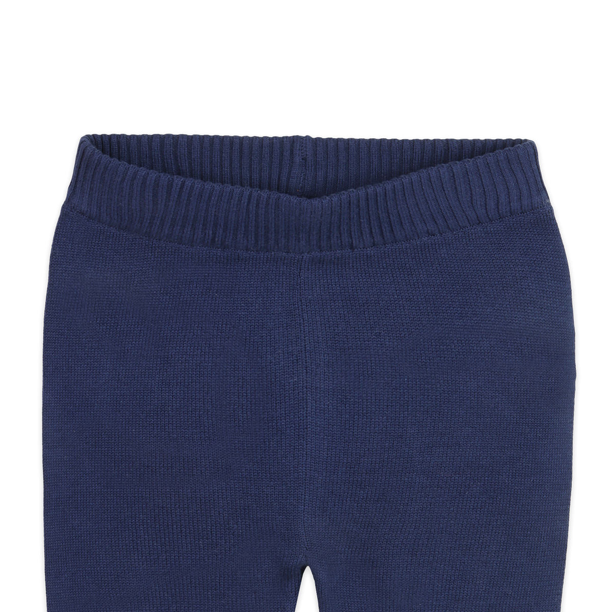 Navy Organic Knit Baby Pants
