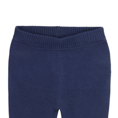 Navy Organic Knit Baby Pants