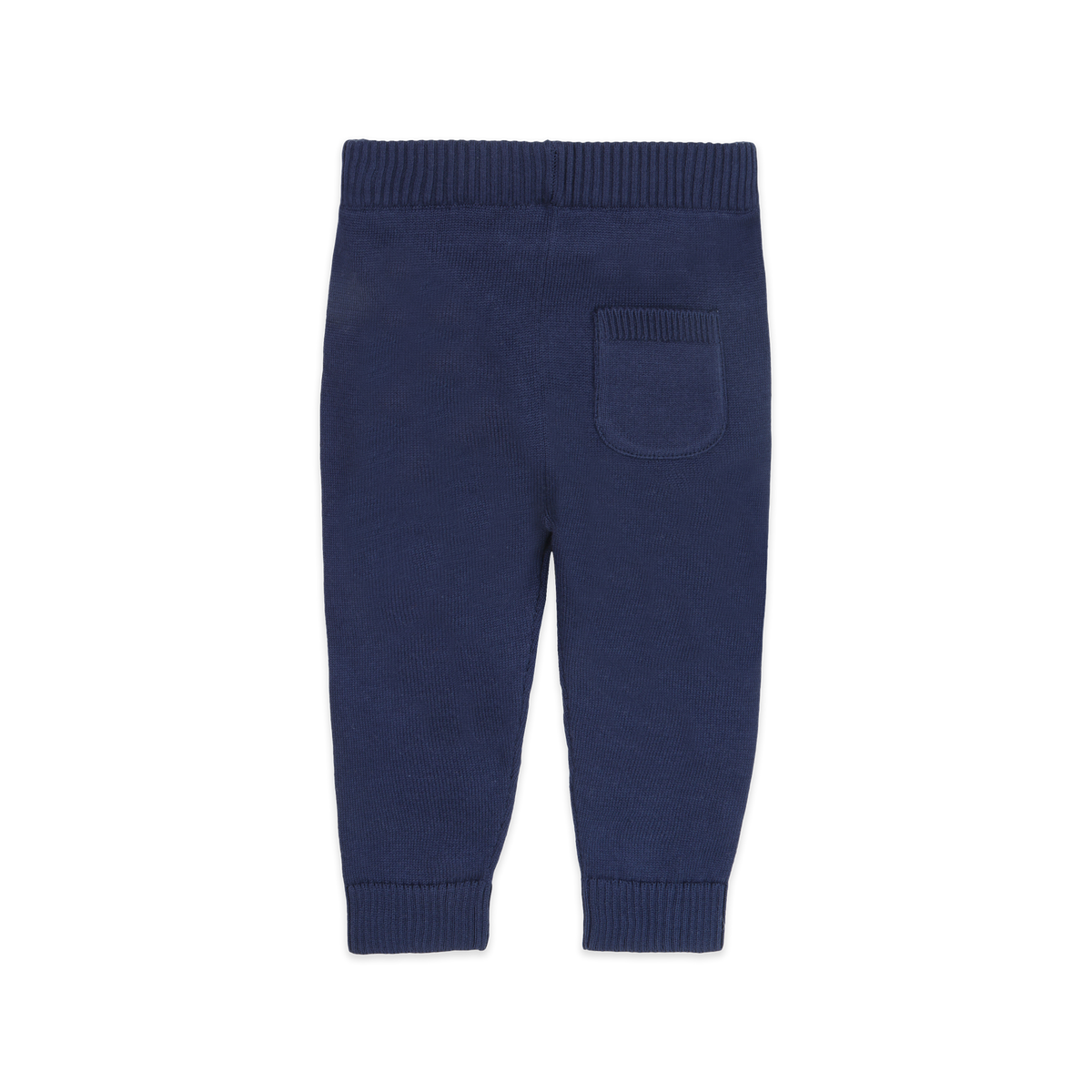 Navy Organic Knit Baby Pants