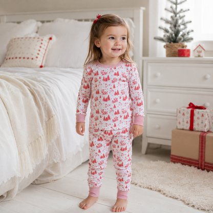 Holiday Toile Pajamas - Red