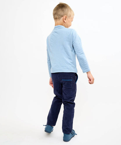 Organic Henry Tee - Dusty Blue