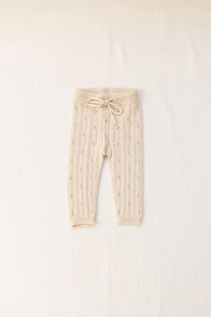 Knit Pointelle Pants - Sugar