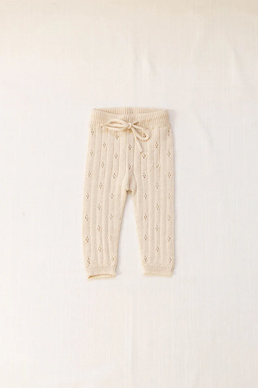 Knit Pointelle Pants - Sugar