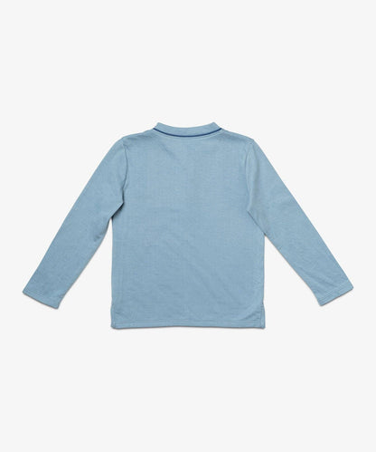 Organic Henry Tee - Dusty Blue