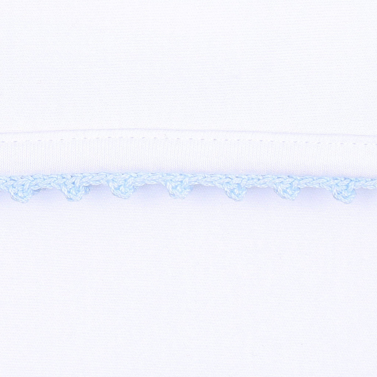James Crochet Trim Footie - Blue