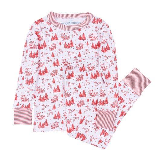 Holiday Toile Pajamas - Red