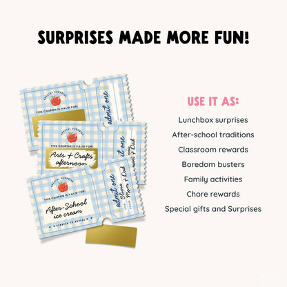 Scratch-Off Reward Coupons for Kids