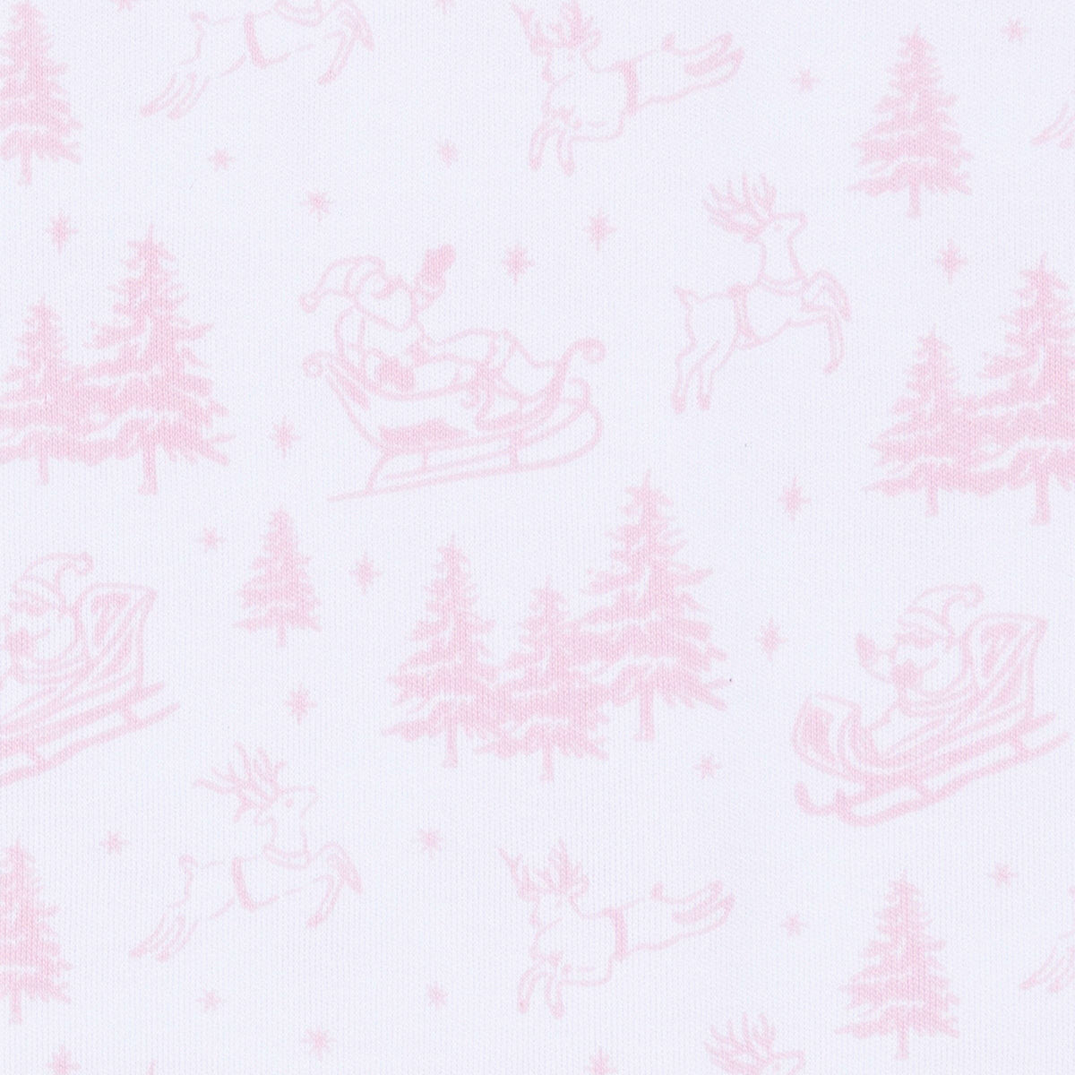 Holiday Toile Footie - Pink