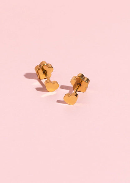Heart of Gold Studs