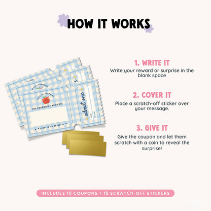 Scratch-Off Reward Coupons for Kids
