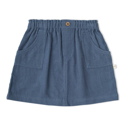 Organic Emmie Corduroy Skirt - Blue