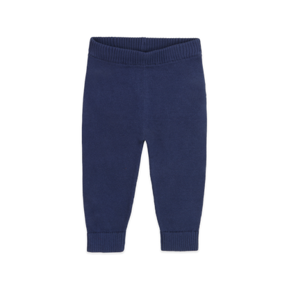 Navy Organic Knit Baby Pants