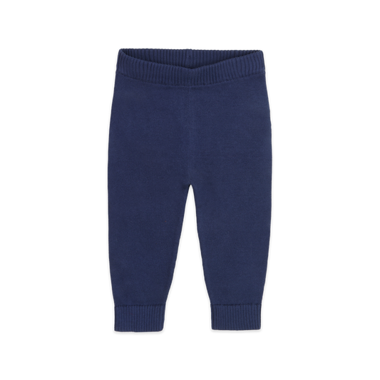 Navy Organic Knit Baby Pants