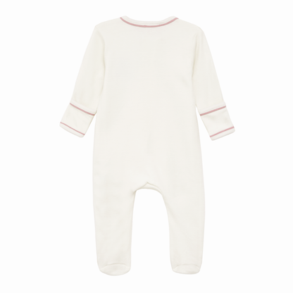 Bear Hugs Footie - Dusty Rose