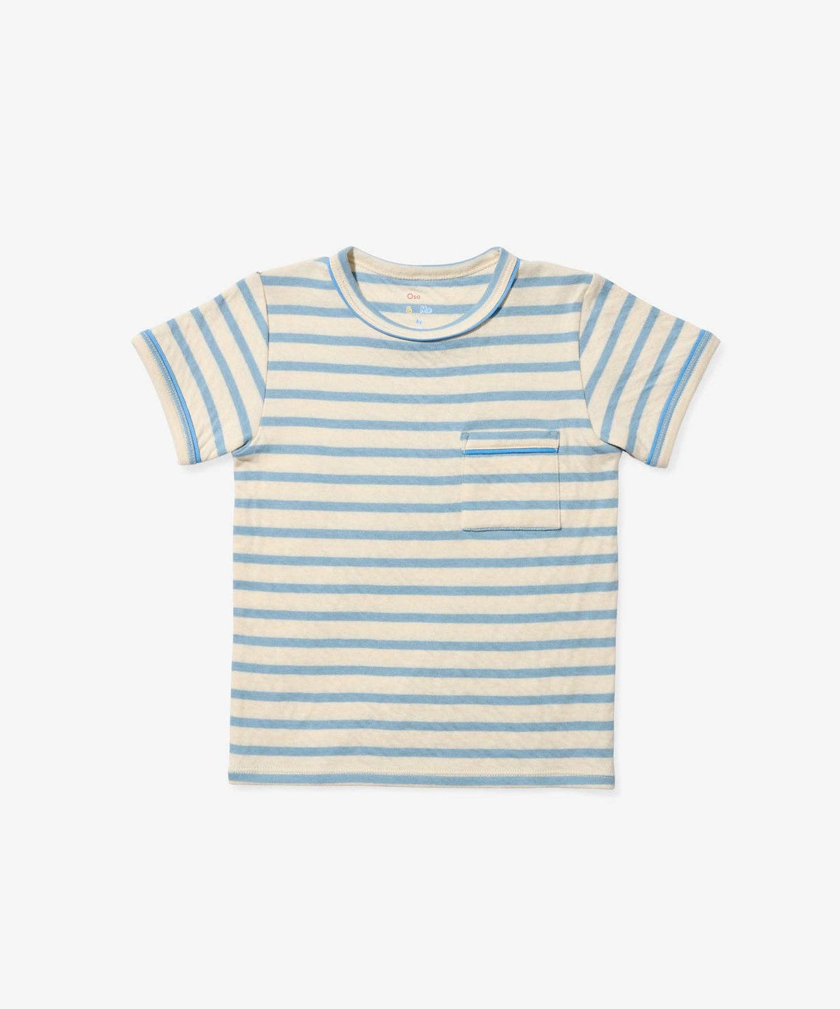 Organic Willie Tee - Dusty Blue Stripe