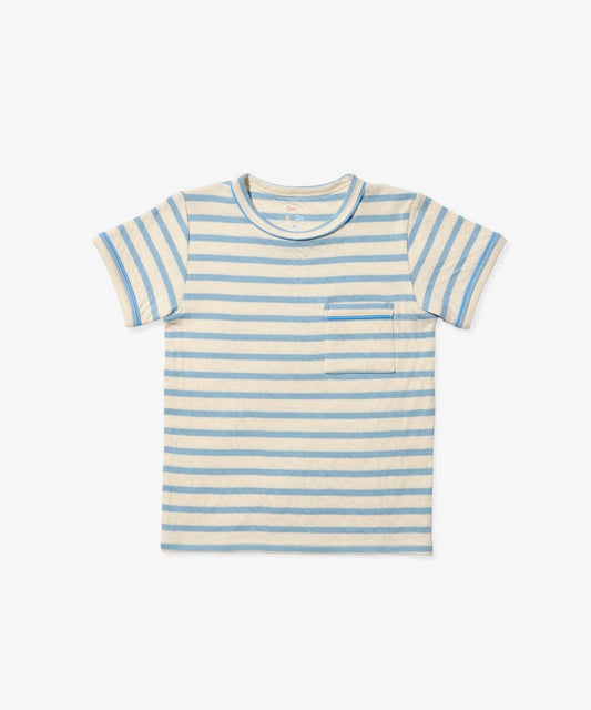 Organic Willie Tee - Dusty Blue Stripe