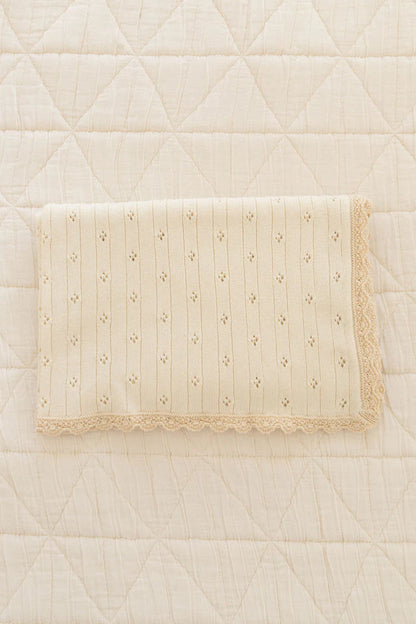Knit Pointelle Blanket - Milk & Sugar