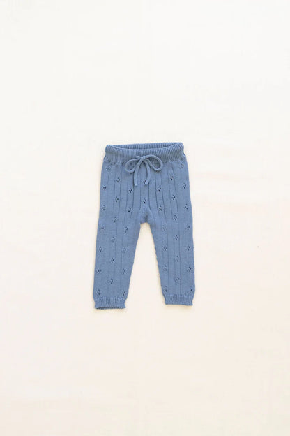 Pointelle Pants - Blue Jay
