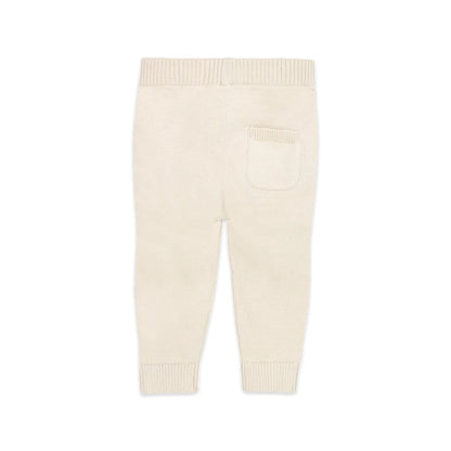 Ecru Organic Knit Baby Pants
