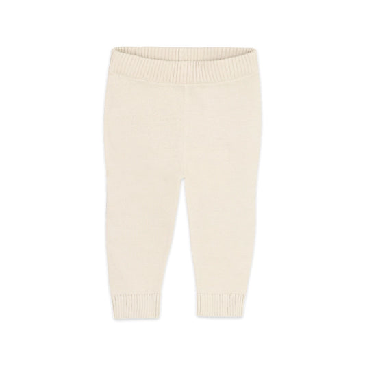 Ecru Organic Knit Baby Pants