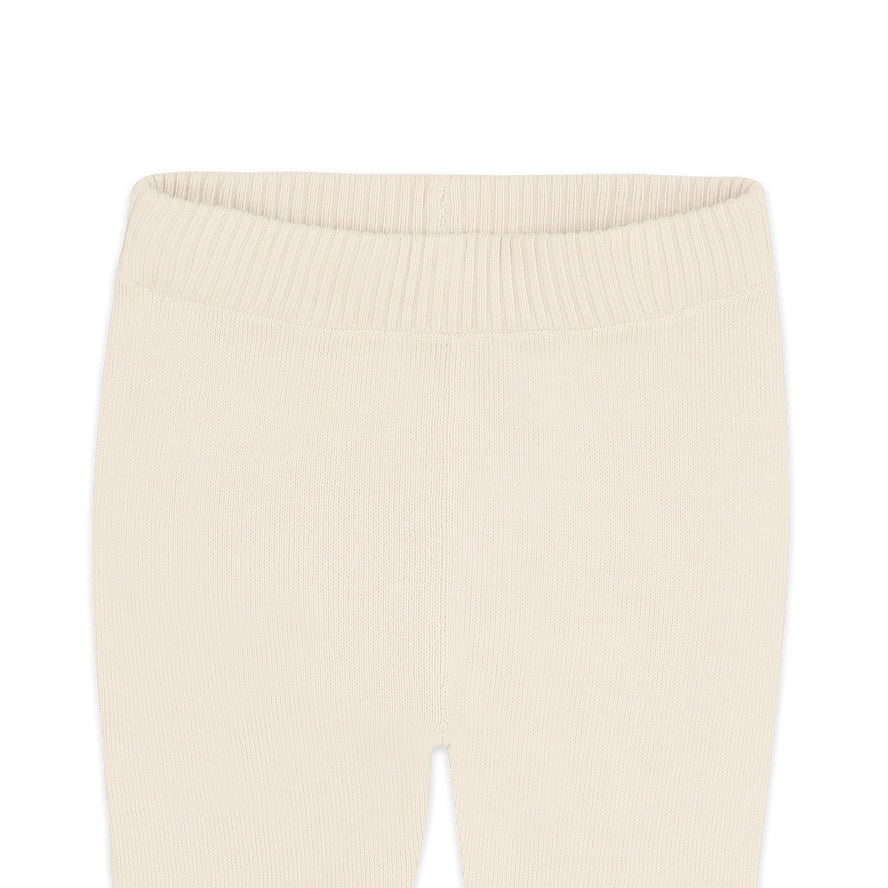 Ecru Organic Knit Baby Pants